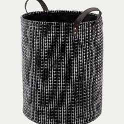 Accessoire De Salle De Bain|Panier À Linge*alinea Panier à linge en tissu - H50xD38cm Noir