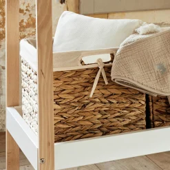 Matelas Enfant|Panier De Rangement Salle De Bain*alinea Panier carré en jacinthe d'eau - H30xL30cm