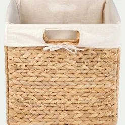 Matelas Enfant|Panier De Rangement Salle De Bain*alinea Panier carré en jacinthe d'eau - H30xL30cm