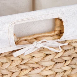 Matelas Enfant|Panier De Rangement Salle De Bain*alinea Panier carré en jacinthe d'eau - H30xL30cm