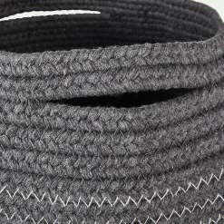 Panier*alinea Panier déco en polycoton - H23xD21cm Gris