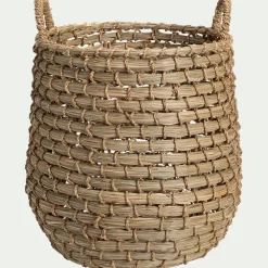 Panier*alinea Panier déco tressé en jonc de mer H24cm - naturel