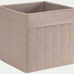 Matelas Enfant|Panier*alinea Panier de rangement cubique en tissu L30cm - beige