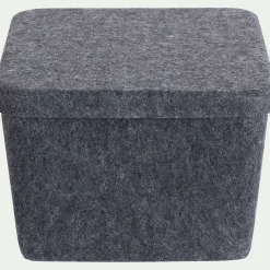 Boîte De Rangement*alinea Panier de rangement en feutrine H16cm - gris anthracite