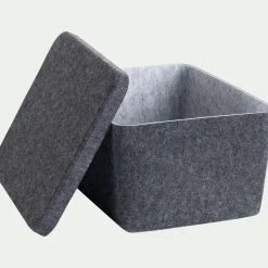 Boîte De Rangement*alinea Panier de rangement en feutrine H16cm - gris anthracite