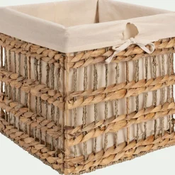 Panier*alinea Panier de rangement en jacinthe d'eau 30x30cm - naturel