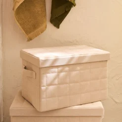Boîte De Rangement|Boîte De Rangement Enfant*alinea Panier de rangement pliable en tissu L33cm - beige