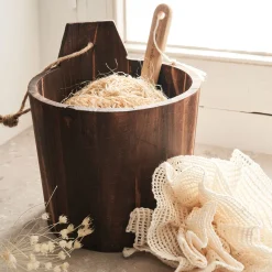Accessoire De Salle De Bain|Panier De Rangement Salle De Bain*alinea Panier de rangement wenge en bois - marron Bois foncé
