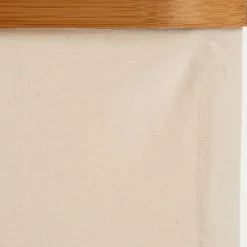 Accessoire De Salle De Bain|Panier*alinea Panier en polycoton et bambou H15xL33cm - blanc