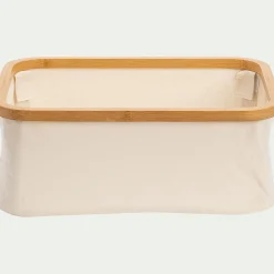 Panier*alinea Panier en polycoton et bambou H15xL40cm - blanc