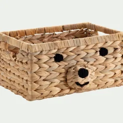 Matelas Enfant|Panier Déco Enfant*alinea Panier ourson en jacinthe d'eau 20x30cm - naturel