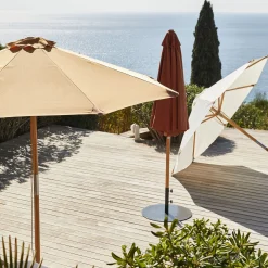 Parasol De Balcon|Parasol Droit*alinea Parasol droit en bambou - D270cm Brun rustrel