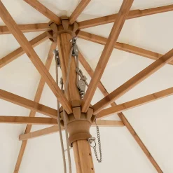 Parasol De Balcon|Parasol Droit*alinea Parasol droit en bambou D270cm - écru Blanc