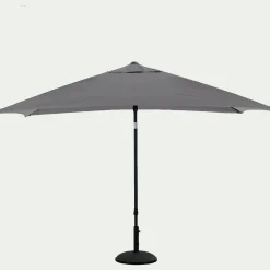 Parasol De Balcon|Parasol Droit*alinea Parasol droit en tissu et métal 200x300cm - Gris