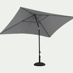 Parasol De Balcon|Parasol Droit*alinea Parasol droit en tissu et métal 200x300cm - Gris