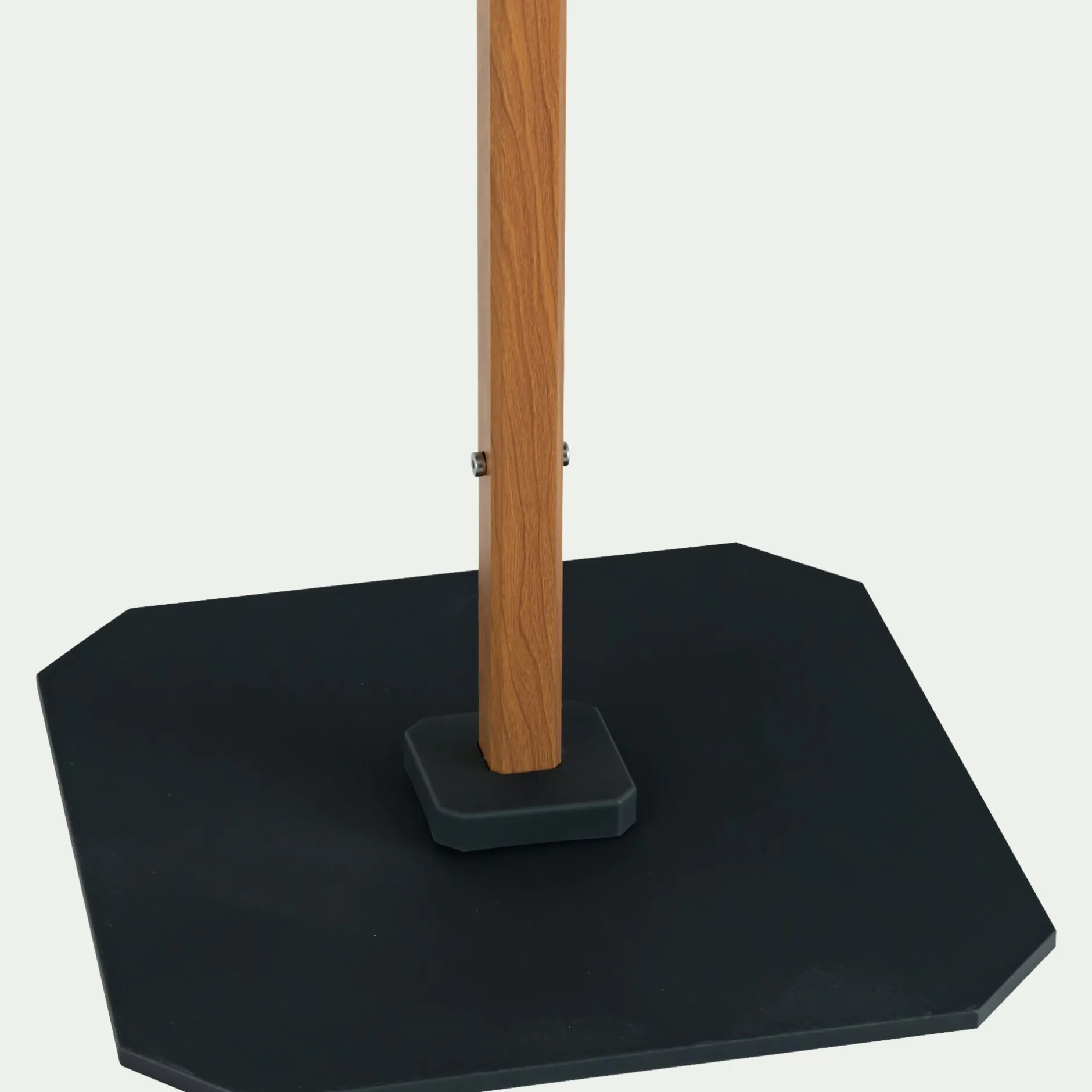 Parasol De Balcon|Parasol Droit*alinea Parasol droit et sa base en aluminium effet bois 200x200cm - gris