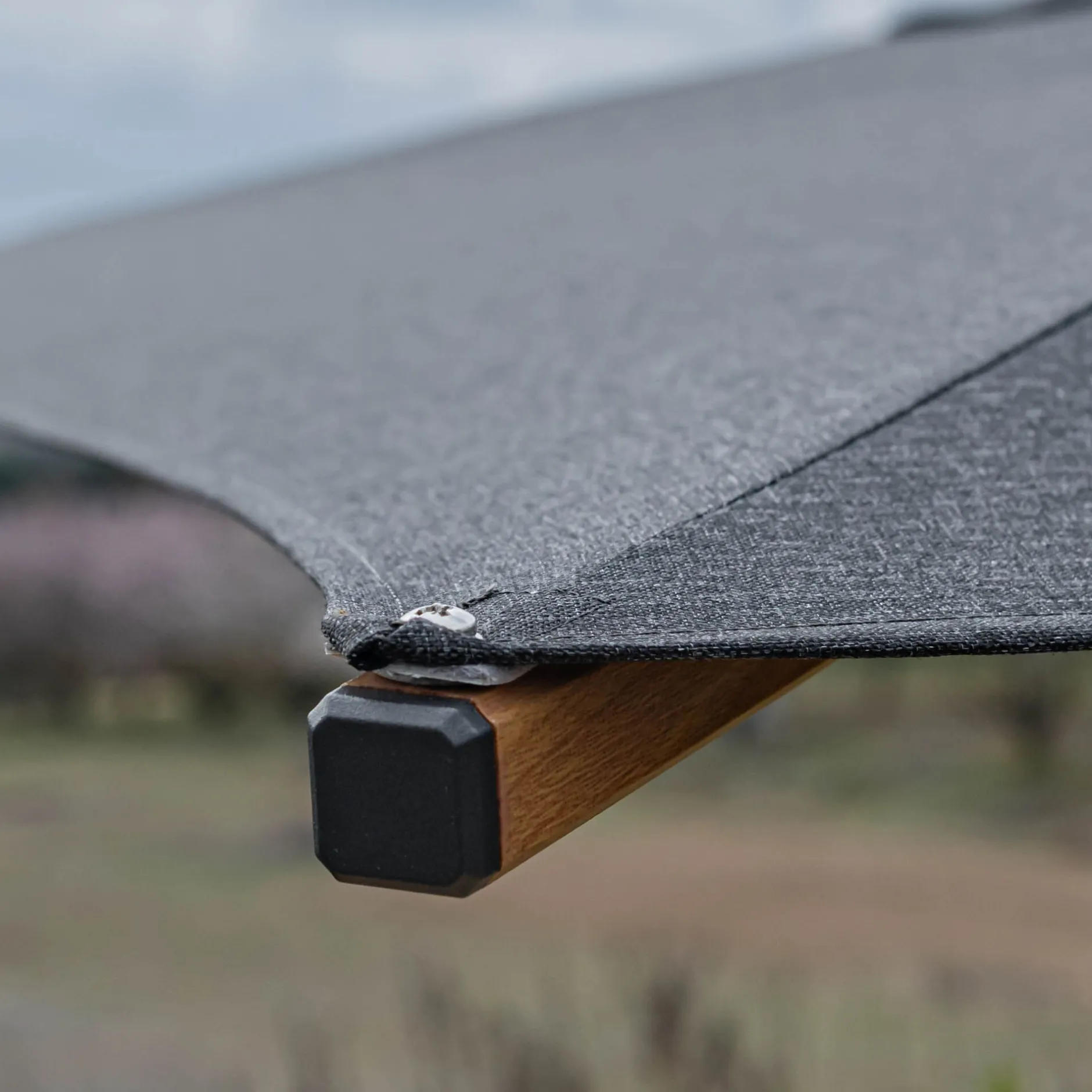 Parasol De Balcon|Parasol Droit*alinea Parasol droit et sa base en aluminium effet bois 200x200cm - gris