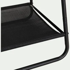 Dressing*alinea Penderie ouverte à 2 étagères en acier et en bois H171xL95cm - Noir