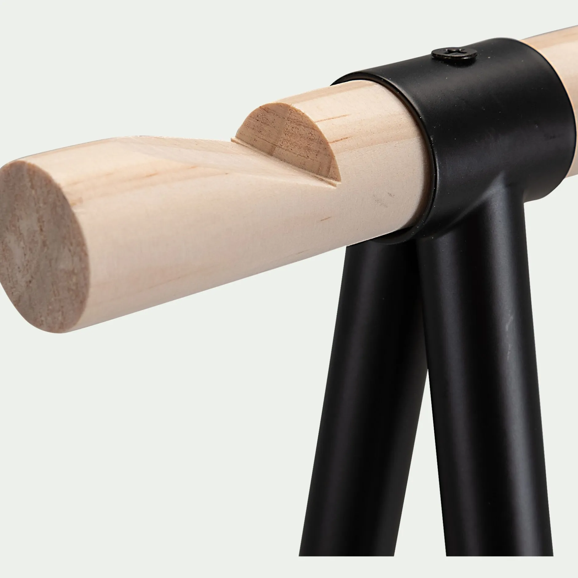 Dressing*alinea Penderie ouverte à 2 étagères en acier et en bois H171xL95cm - Noir