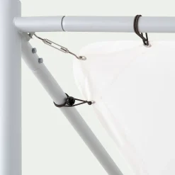 Pergola*alinea Pergola en acier avec une toile de toit suspendue en polyester - Blanc