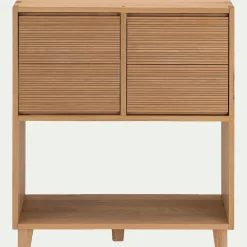 Rangement À Composer|Buffet*alinea Petit buffet en bois de chêne avec tiroirs striés - Bois clair