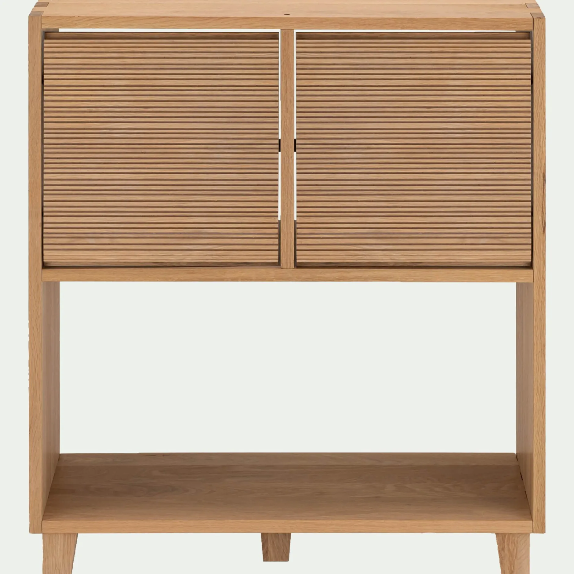 Rangement À Composer|Buffet*alinea Petit buffet en bois de chêne avec portes striées - Bois clair