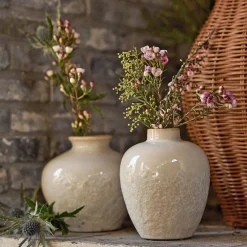 Vase*alinea Petit vase en grès texturé H12,5 - Blanc