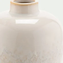 Vase*alinea Petit vase en grès texturé H12,5 - Blanc