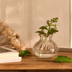 Vase*alinea Petit vase en verre à vagues 9,5cm - Transparent