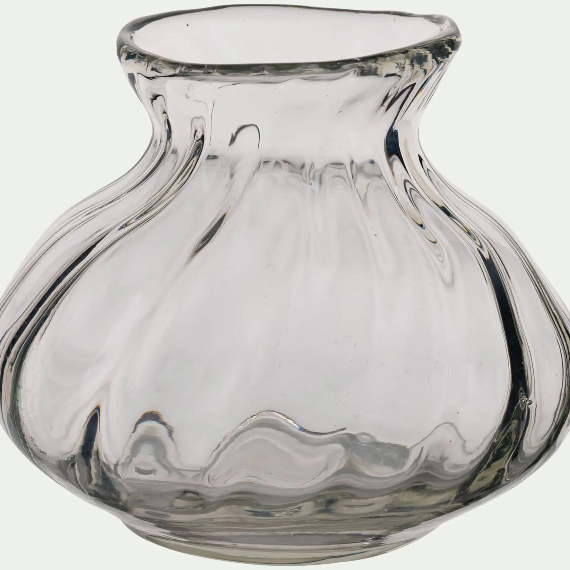 Vase*alinea Petit vase en verre à vagues 9,5cm - Transparent