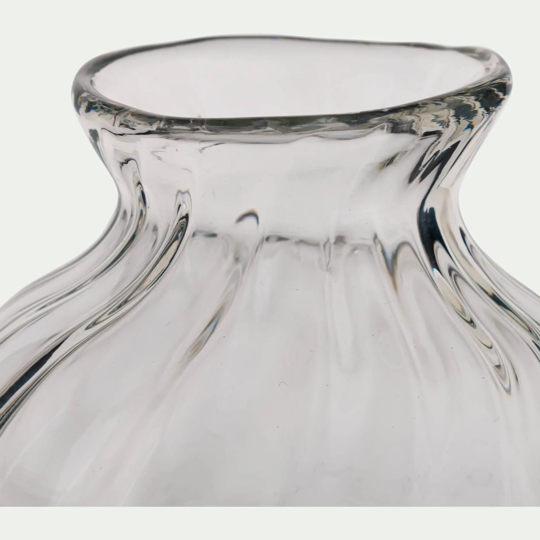 Vase*alinea Petit vase en verre à vagues 9,5cm - Transparent