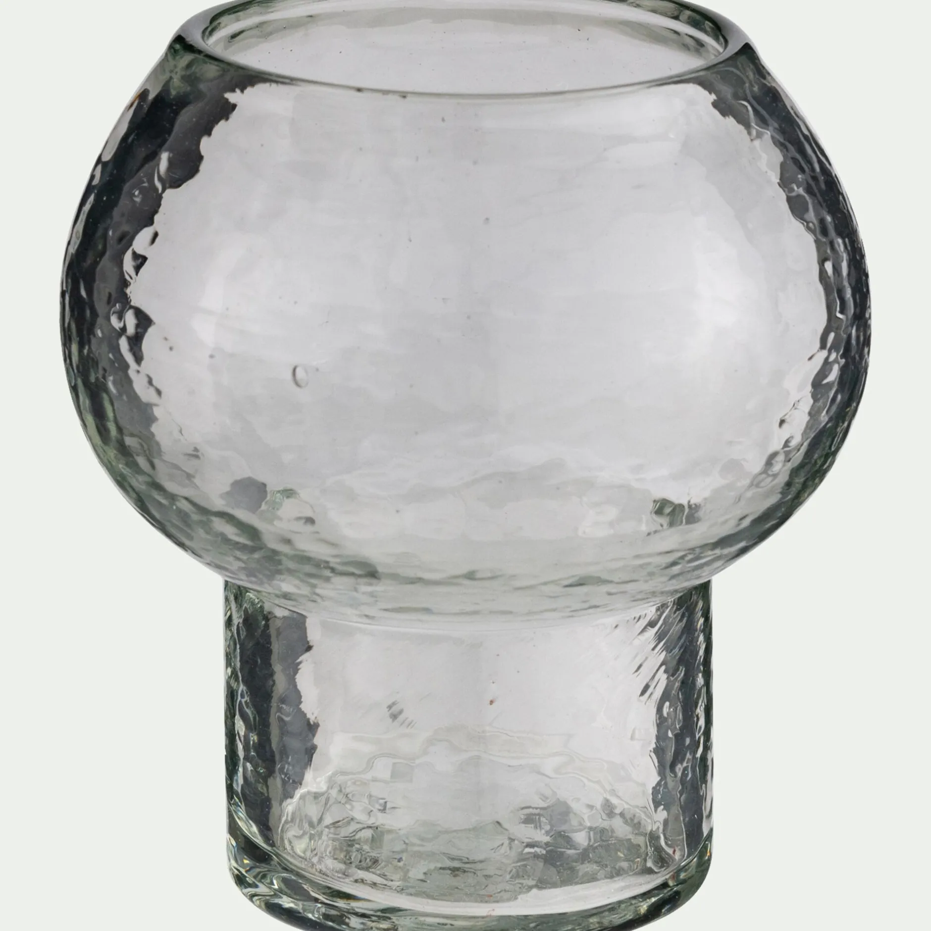 Photophore*alinea Photophore champignon en verre H10cm - transparent