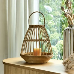 Lanterne|Photophore*alinea Photophore en bambou D28xH32cm - Naturel