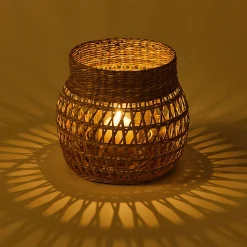 Photophore*alinea Photophore en jonc de mer H18cm - Naturel