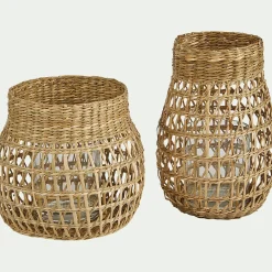 Photophore*alinea Photophore en jonc de mer H18cm - Naturel