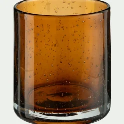 Photophore*alinea Photophore en verre bullé D8,3cm - brun rustrel