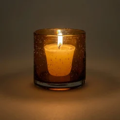 Photophore*alinea Photophore en verre bullé D8,3cm - brun rustrel