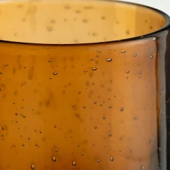 Photophore*alinea Photophore en verre bullé D8,3cm - brun rustrel