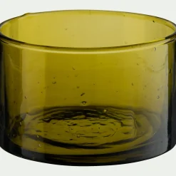 Photophore*alinea Photophore en verre bullé D8cm - mousse Vert