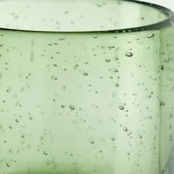 Photophore*alinea Photophore en verre bullé D8,3cm - Vert