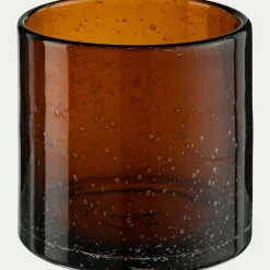 Photophore*alinea Photophore en verre bullé D10cm - brun rustrel