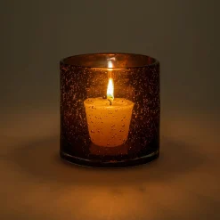 Photophore*alinea Photophore en verre bullé D10cm - brun rustrel