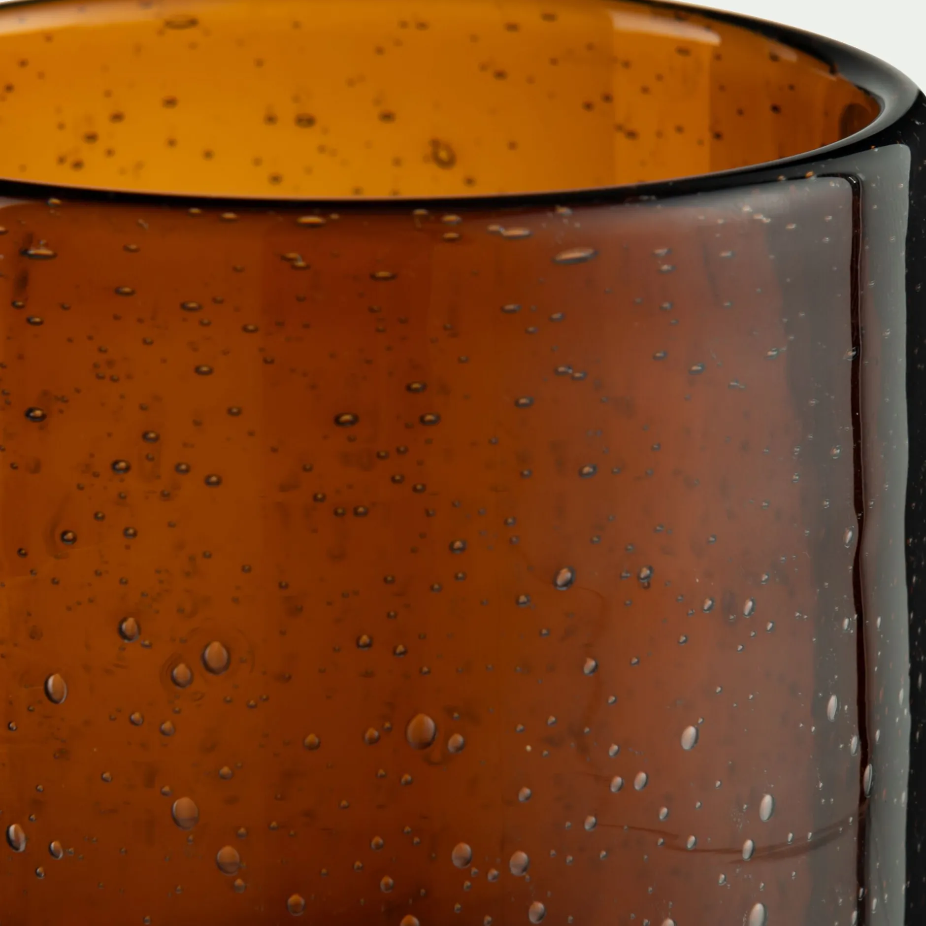 Photophore*alinea Photophore en verre bullé D10cm - brun rustrel