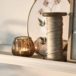 Photophore*alinea Photophore en verre D9cm - brun ombre Marron