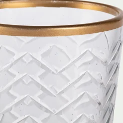 Bougie Et Photophore De Noël*alinea Photophore en verre D6,5xH5,5cm - Transparent