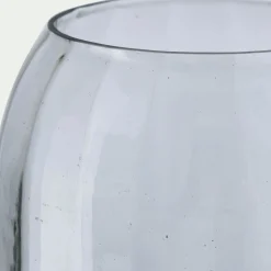 Photophore*alinea Photophore en verre et bois de manguier - transparent