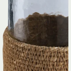 Photophore*alinea Photophore en verre et jonc de mer D11cm - naturel