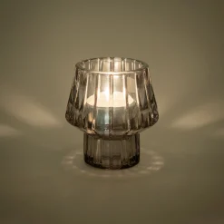 Photophore*alinea Photophore en verre H10cm - gris