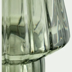 Photophore*alinea Photophore en verre H10cm - gris Vert