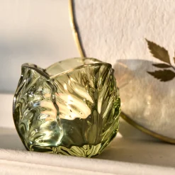 Photophore*alinea Photophore en verre teinté D7,5cm - Vert